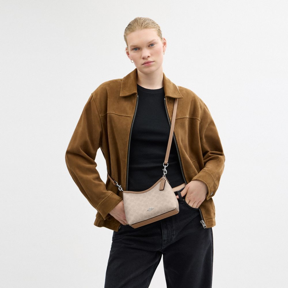 Laurel Small Shoulder Bag In Signature Canvas