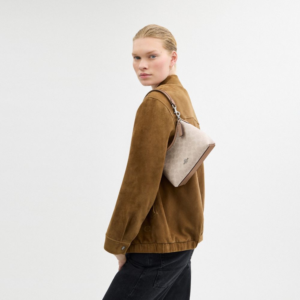 Laurel Small Shoulder Bag In Signature Canvas