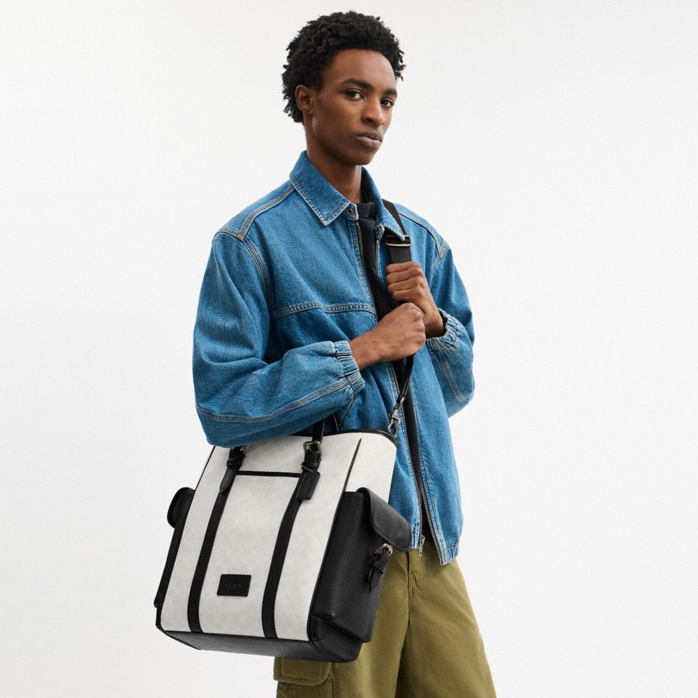 Sprint Tote Bag In Colorblock Signature Canvas