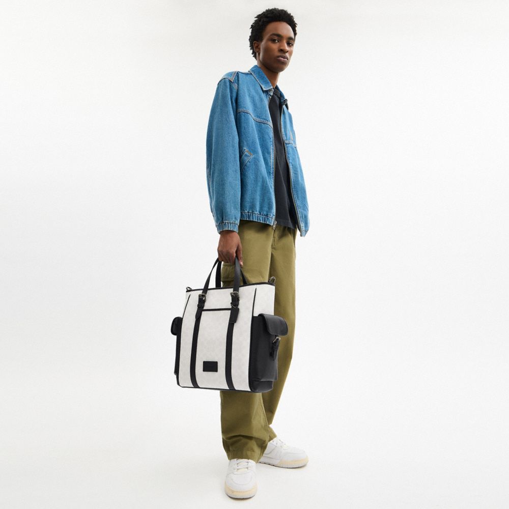 Sprint Tote Bag In Colorblock Signature Canvas