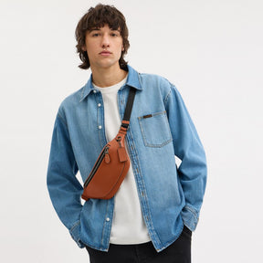 Warren Mini Belt Bag In Blocked Signature Canvas