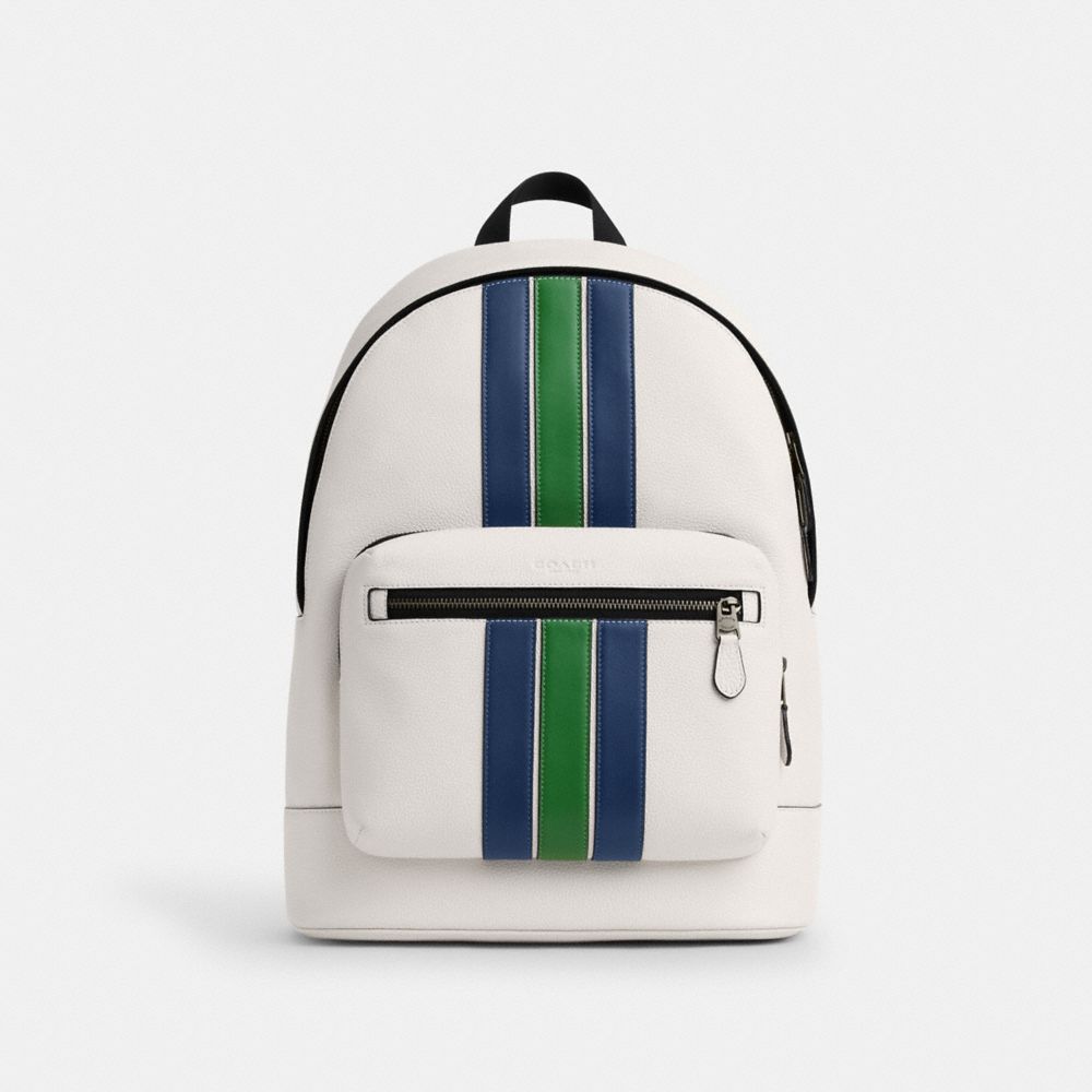 West Backpack With Varsity Stripe