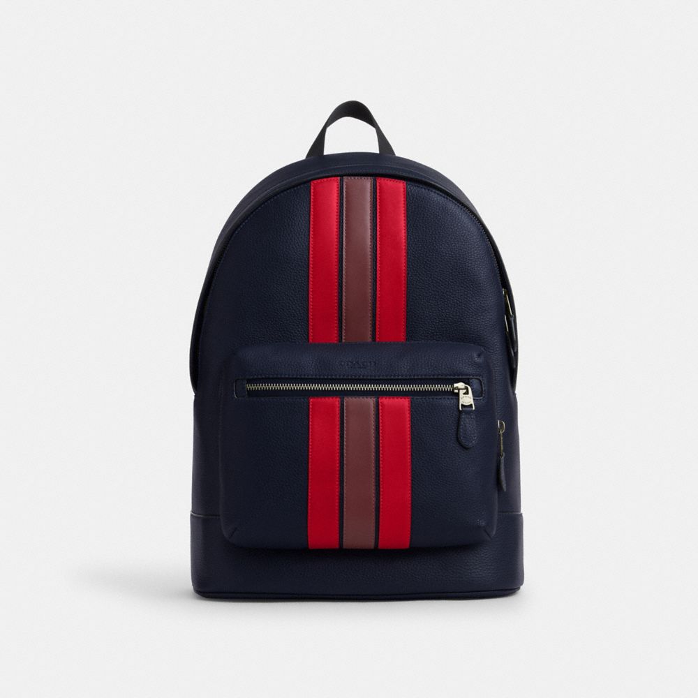 West Backpack In Blocked Signature Canvas