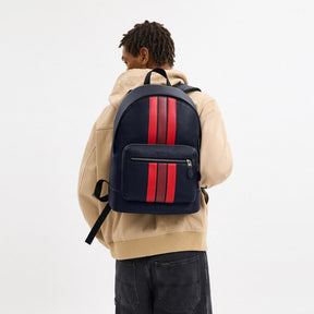 West Backpack With Varsity Stripe