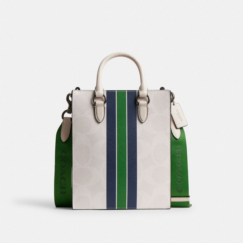 Dylan Tote Bag In Signature Canvas With Varsity Stripe