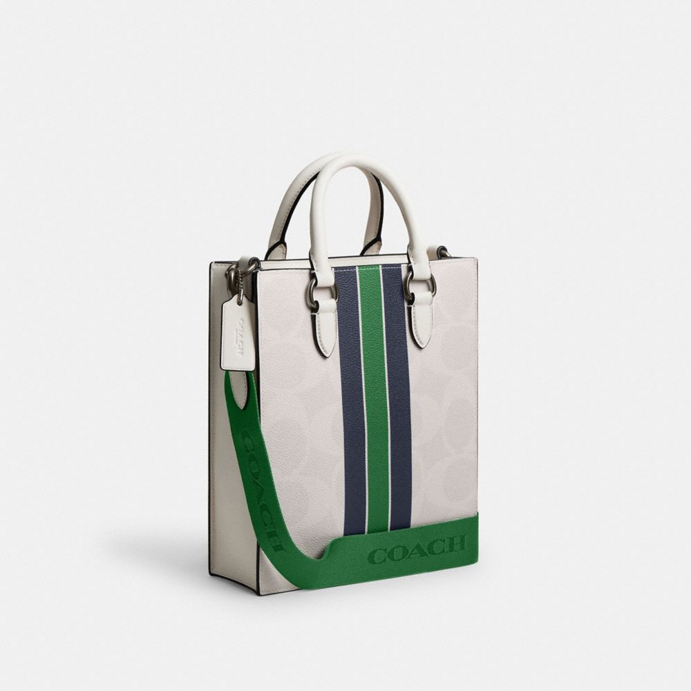 Dylan Tote Bag In Signature Canvas With Varsity Stripe
