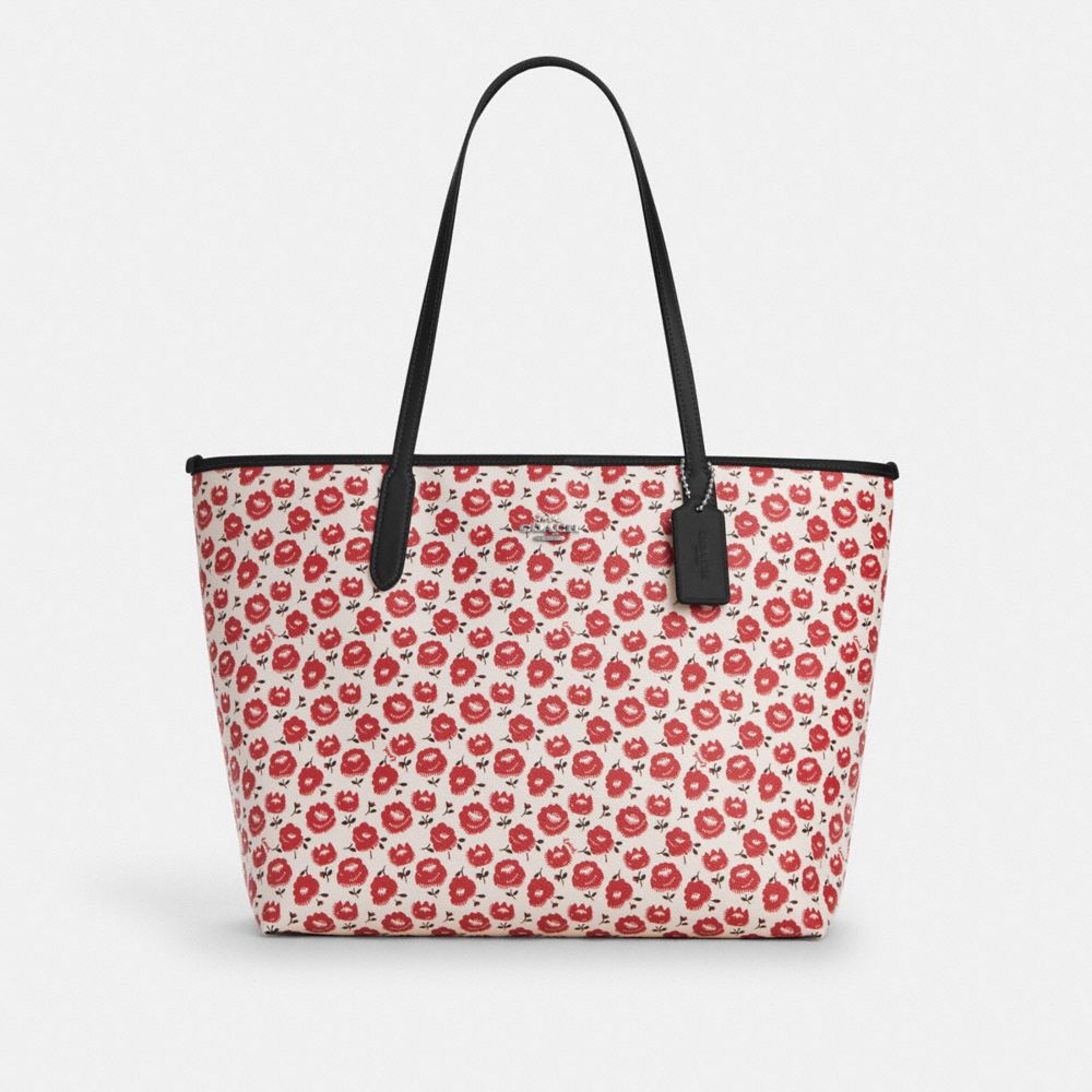 City Tote Bag With Floral Print