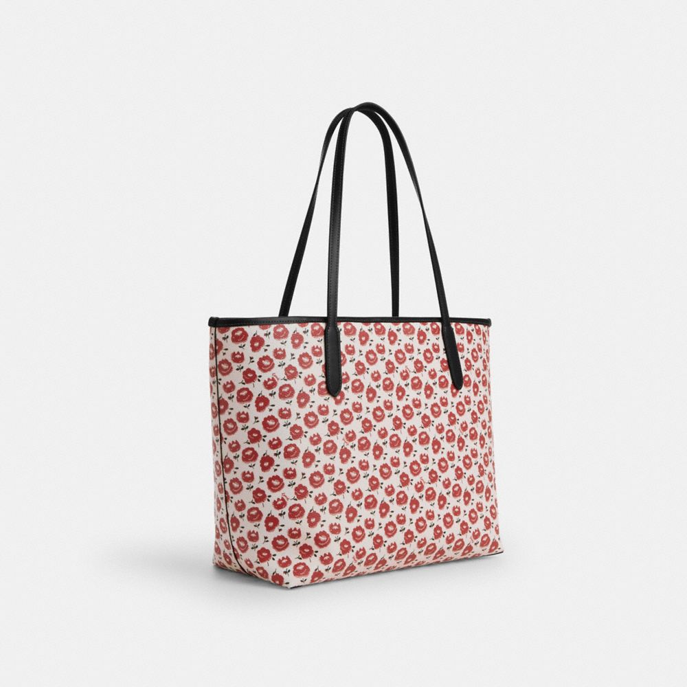 City Tote Bag With Floral Print