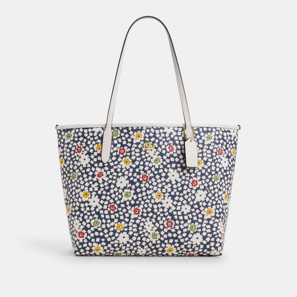 City Tote Bag With Floral Print