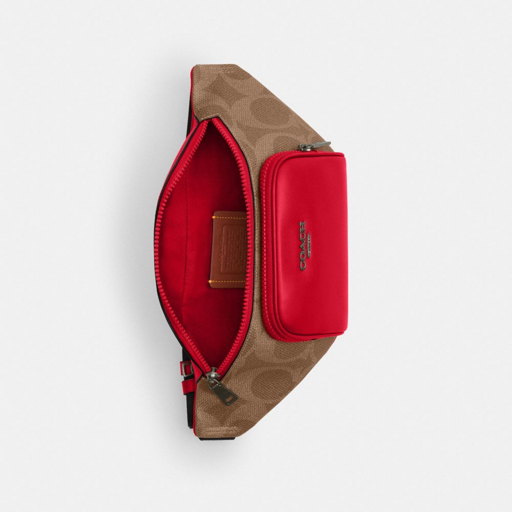 Racer Small Belt Bag In Maxi Signature Canvas
