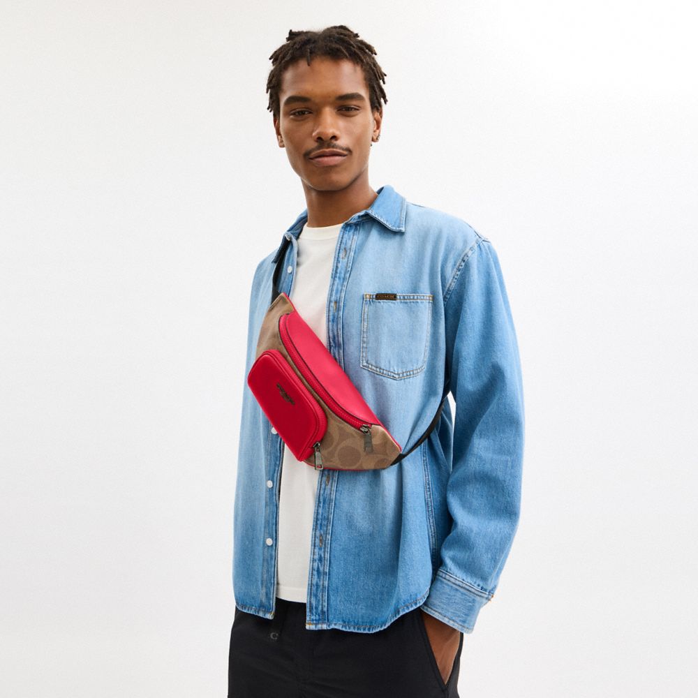 Racer Small Belt Bag In Maxi Signature Canvas