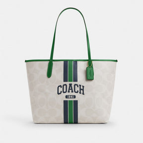 City Tote Bag In Signature Canvas With Coach Graphic