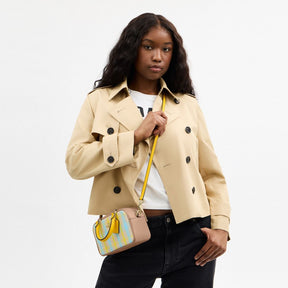 Satchel Crossbody Bag With Plaid Print