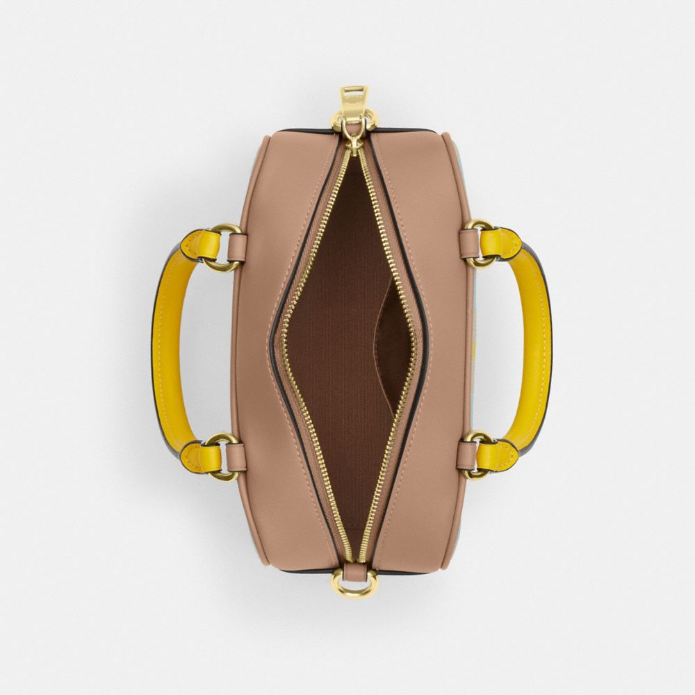 Satchel Crossbody Bag With Plaid Print