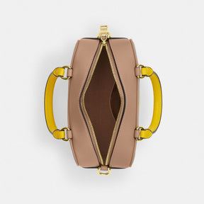 Satchel Crossbody Bag With Plaid Print