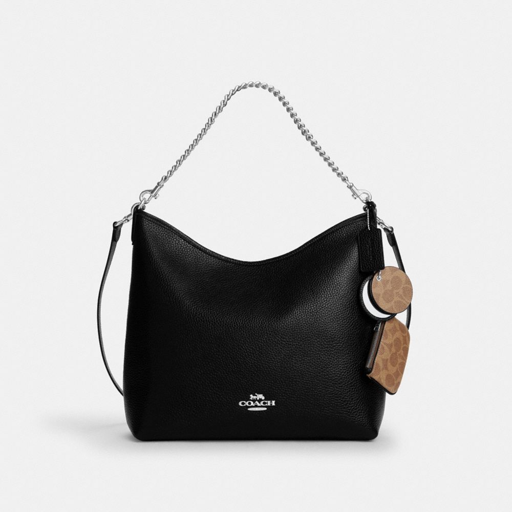 Laurel Large Shoulder Bag With Mirror Charm And Pouch