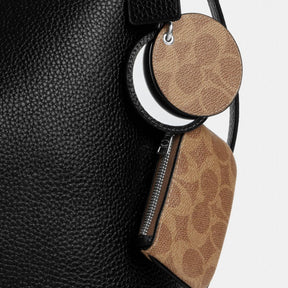Laurel Large Shoulder Bag With Mirror Charm And Pouch