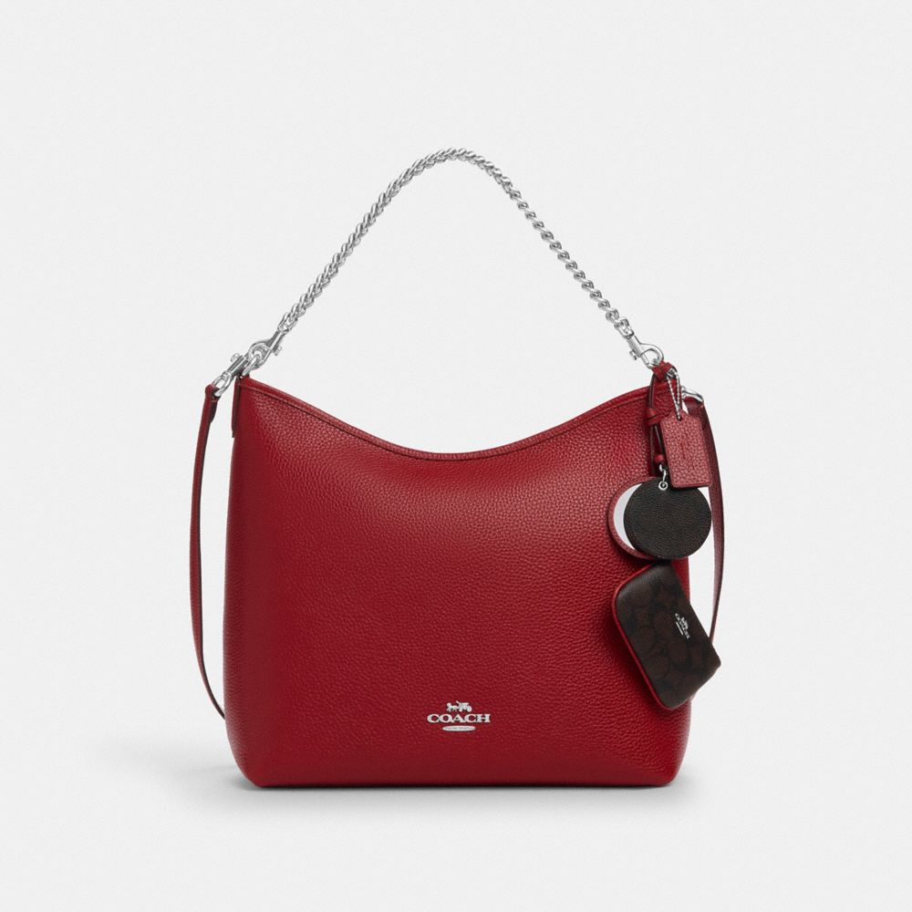 Laurel Large Shoulder Bag With Mirror Charm And Pouch