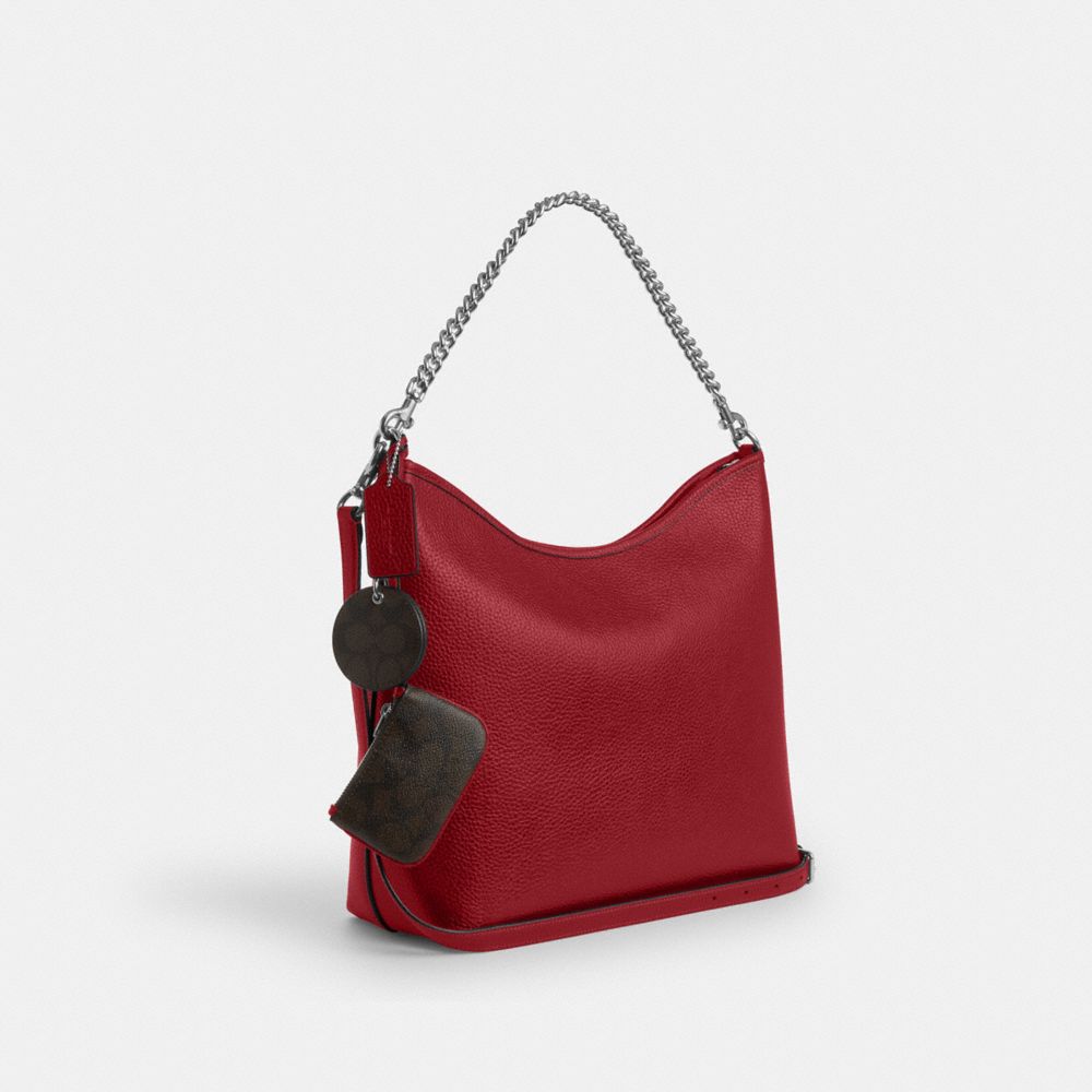 Laurel Large Shoulder Bag With Mirror Charm And Pouch