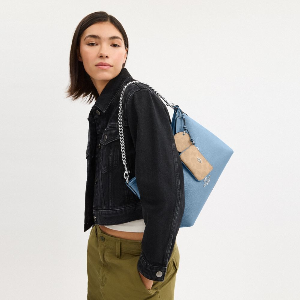 Laurel Shoulder Bag With Mirror Charm And Pouch