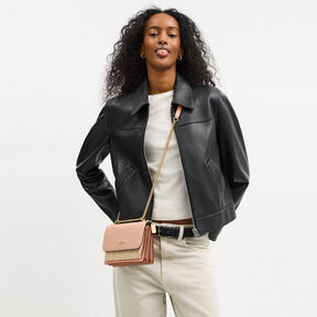 Mini Klare Crossbody Bag In Colorblock Signature Canvas