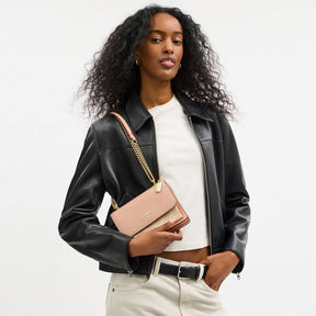 Mini Klare Crossbody Bag In Colorblock Signature Canvas