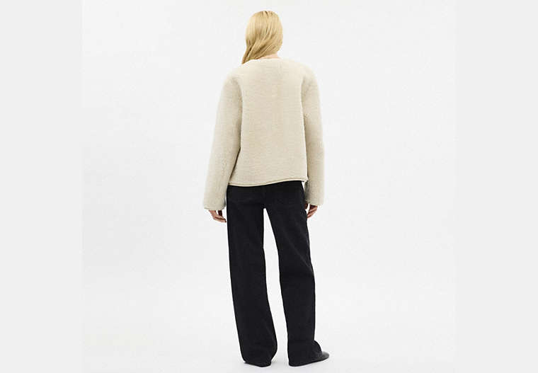 Shearling Cardigan Jacket