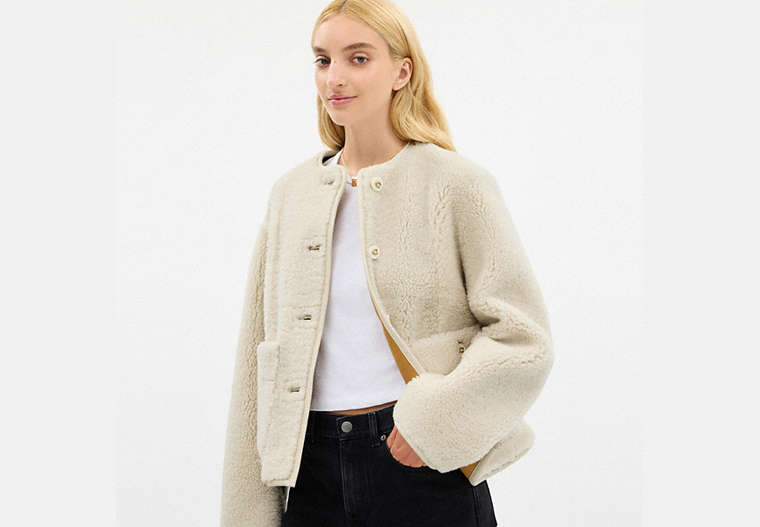 Shearling Cardigan Jacket