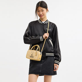 Coach X Peanuts Satchel Crossbody Bag In Signature Canvas With Lucy