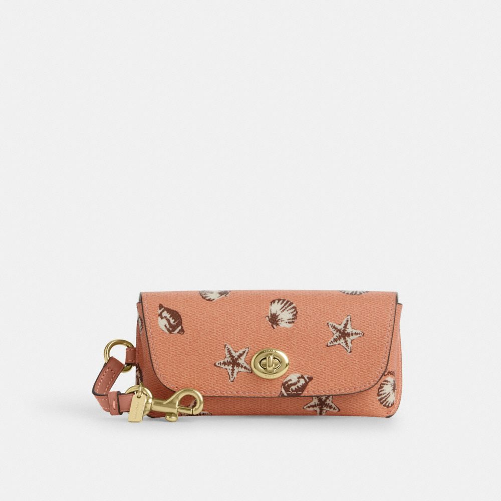 Sunglass Case With Shell Print