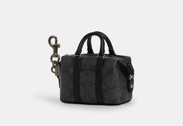 Mini Trekker Bag Charm In Signature Canvas