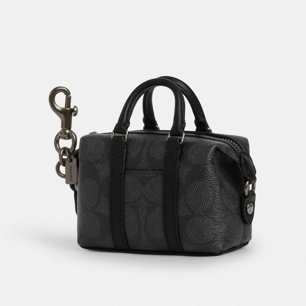 Mini Trekker Bag Charm In Signature Canvas
