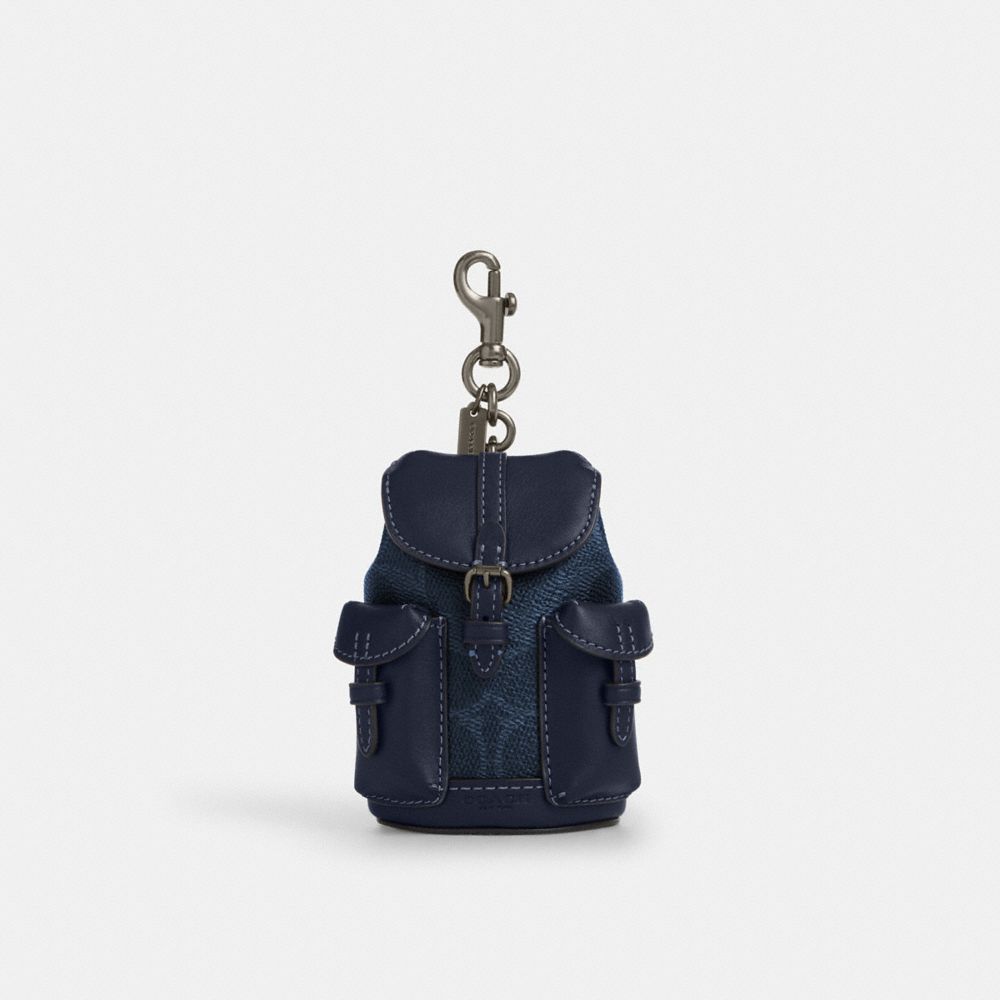 Mini Warner Backpack Bag Charm In Signature Canvas