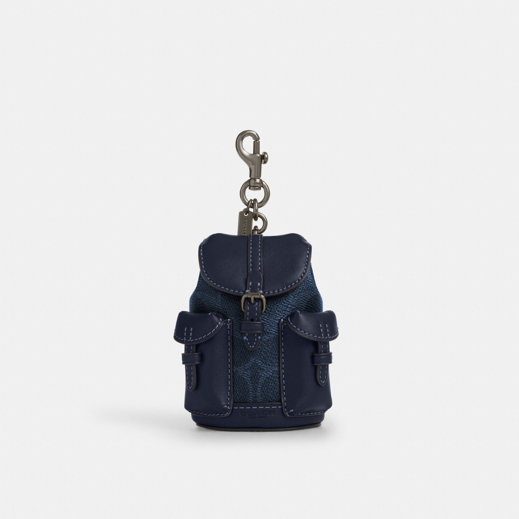 Mini Warner Backpack Bag Charm In Signature Canvas