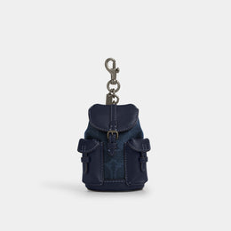 Mini Warner Backpack Bag Charm In Signature Canvas