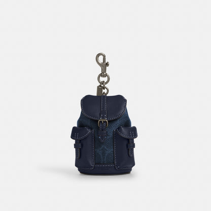 Mini Warner Backpack Bag Charm In Signature Canvas