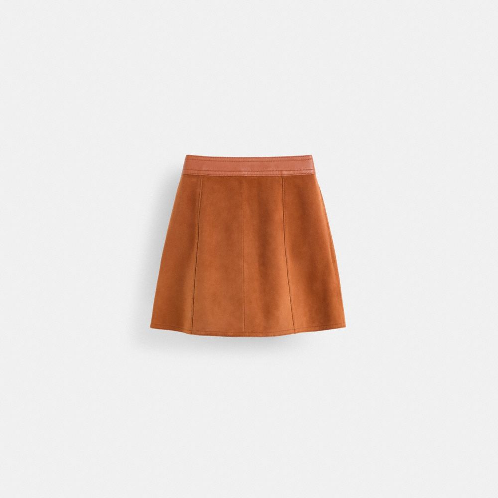 Restored Braided Suede Mini Skirt