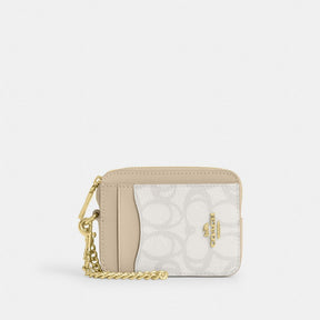 Zip Card Case In Sketch Signature Canvas