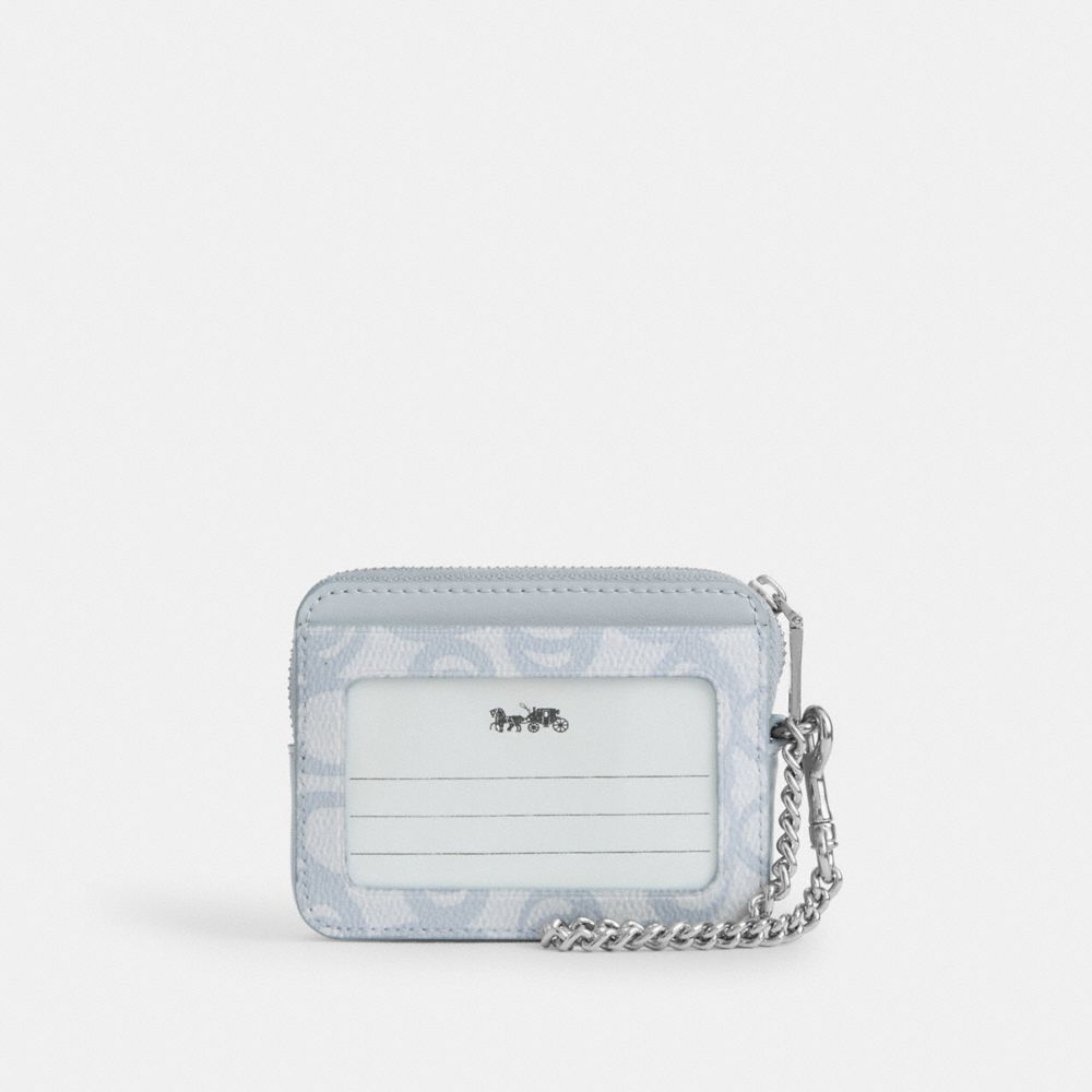 Zip Card Case In Sketch Signature Canvas