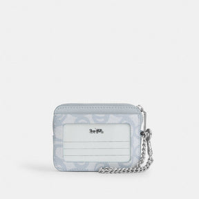 Zip Card Case In Sketch Signature Canvas