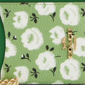 Zip Card Case With Floral Print