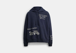 Sketch Horse And Carriage Relaxed Hoodie