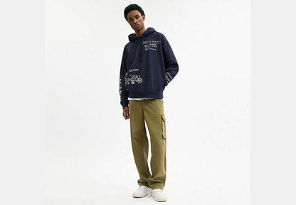 Sketch Horse And Carriage Relaxed Hoodie