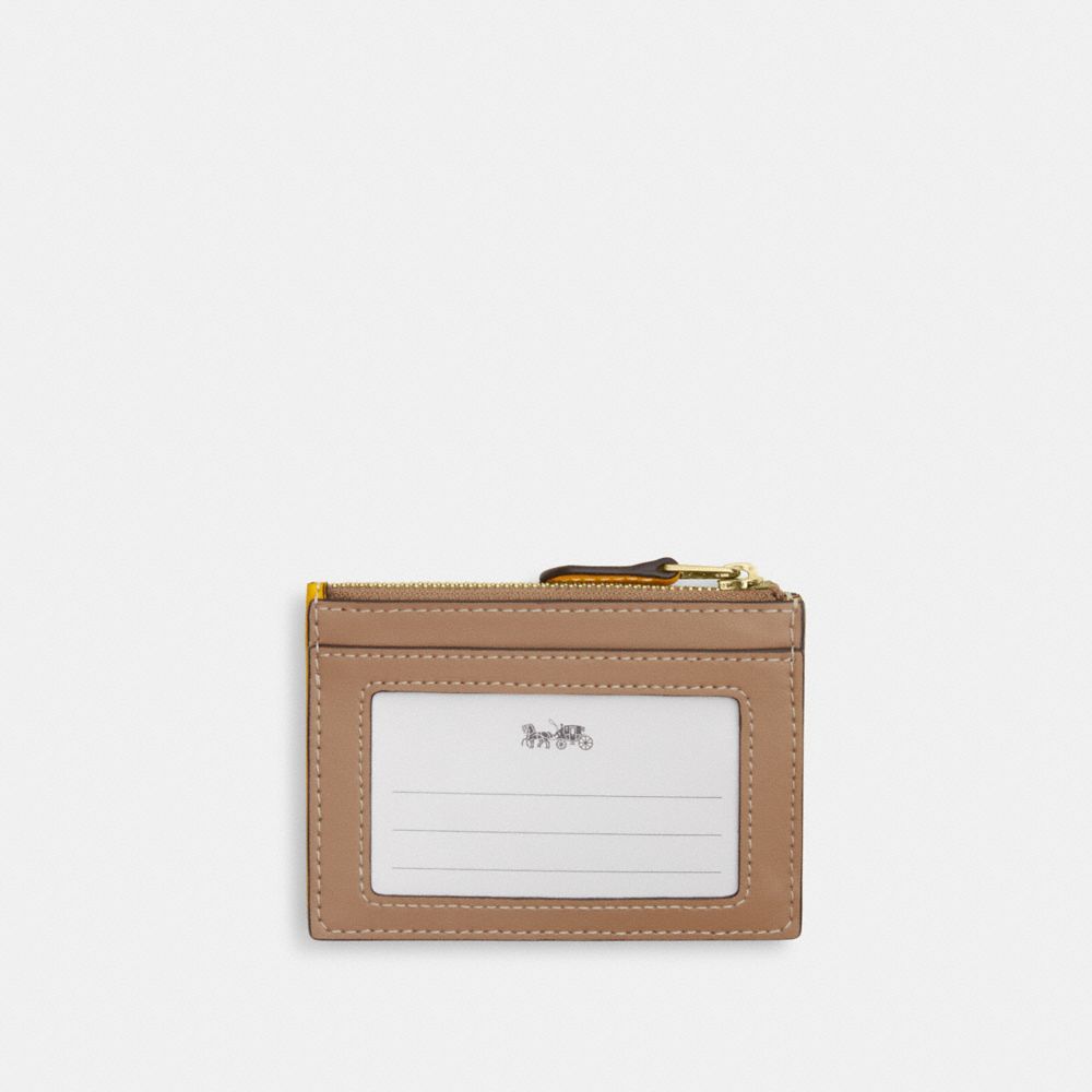 Mini Skinny Id Case With Plaid Print