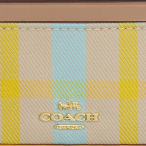 Mini Skinny Id Case With Plaid Print