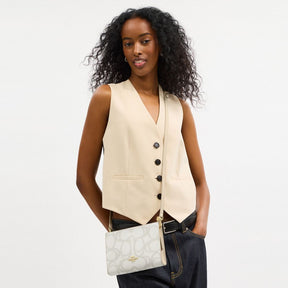 Slim Crossbody Bag In Sketch Signature Canvas