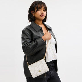 Slim Crossbody Bag In Sketch Signature Canvas