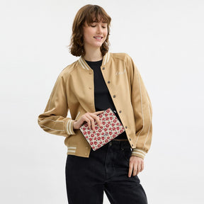 Slim Crossbody Bag With Floral Print