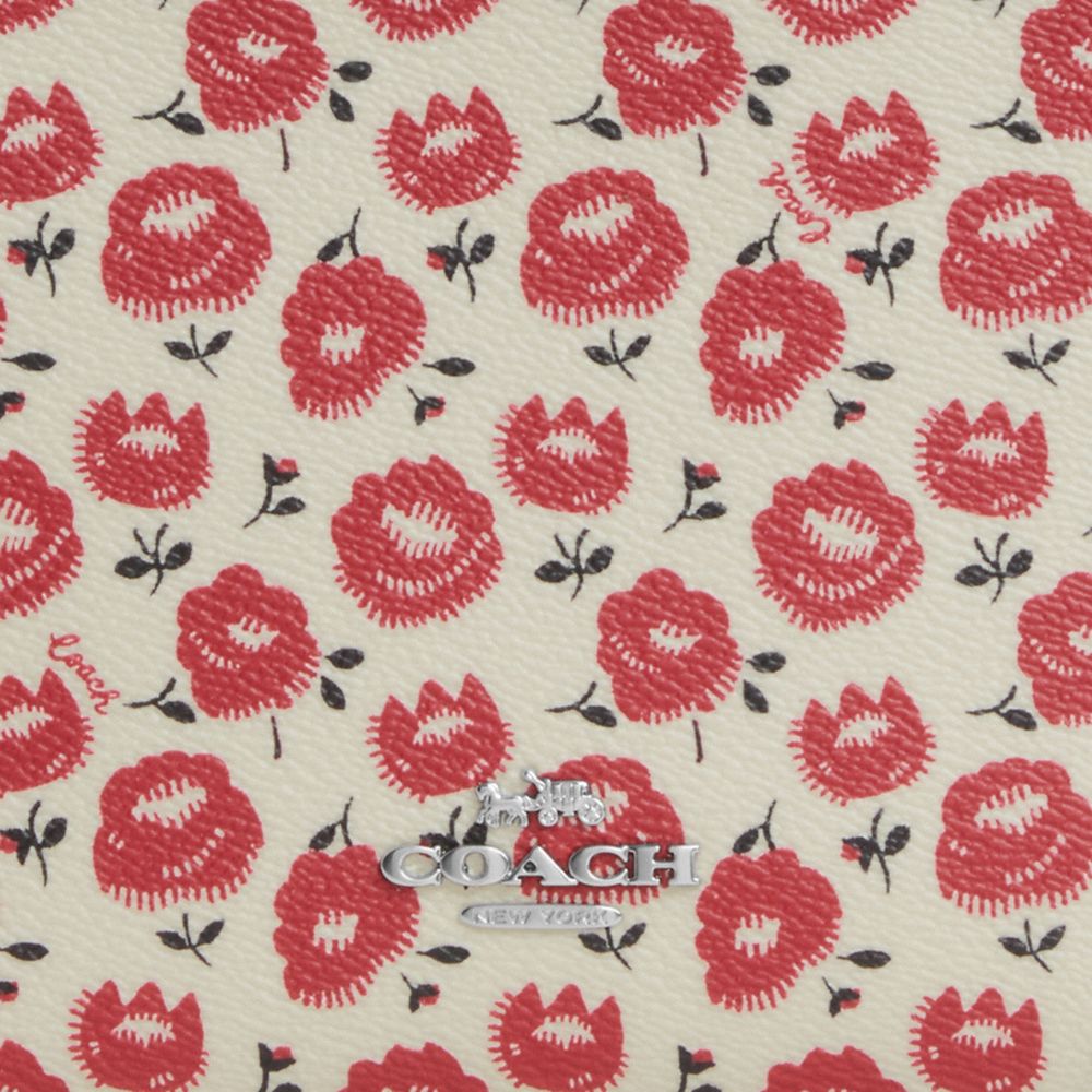 Slim Crossbody Bag With Floral Print