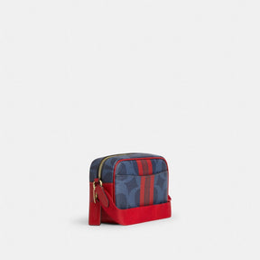 Mini Jamie Camera Bag In Signature Canvas With Varsity Stripe